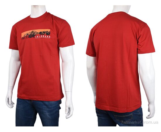Фотография Футболка мужская Лето 3707-82-4 red (4 шт. р.сетка M-2XL) "Мир" недорого оптом от прямого поставщика, изображение 3