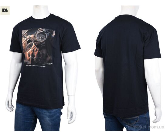 Фотография Футболка мужская Лето 3707-113-2 navy (4 шт. р.сетка M-2XL) "BIG" недорого оптом от прямого поставщика, изображение 3