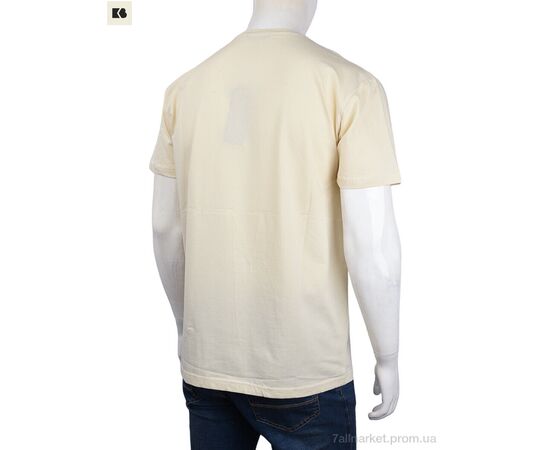 Футболка чоловіча Літо 3707-113-9 beige (4 шт. р.сіткаM-2XL) "BIG" недорого оптом від прямого постачальника, зображення 2