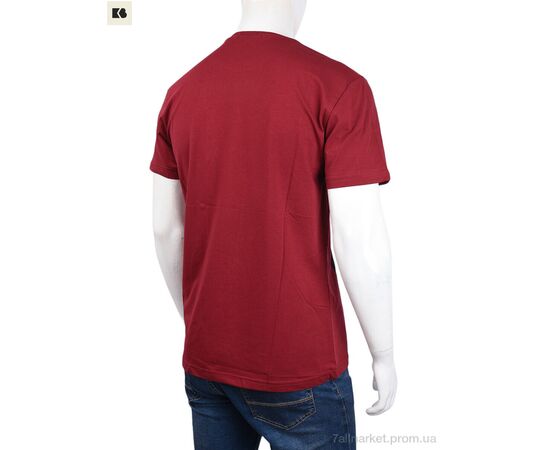 Футболка чоловіча Літо 3707-110-4 bordo (4 шт. р.сіткаM-2XL) "BIG" недорого оптом від прямого постачальника, зображення 2