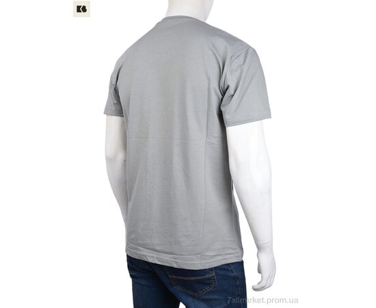 Футболка чоловіча Літо 3707-110-6 grey (4 шт. р.сіткаM-2XL) "BIG" недорого оптом від прямого постачальника, зображення 2