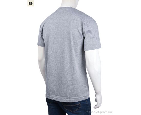 Футболка чоловіча Літо 3707-110-7 grey (4 шт. р.сіткаM-2XL) "BIG" недорого оптом від прямого постачальника, зображення 2