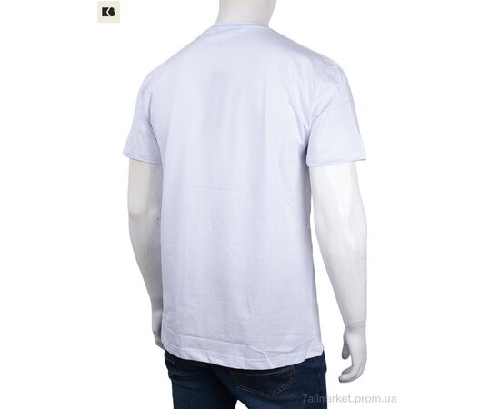 Футболка чоловіча Літо 3707-110-8 white (4 шт. р.сіткаM-2XL) "BIG" недорого оптом від прямого постачальника, зображення 2