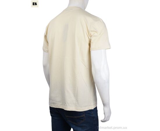 Футболка чоловіча Літо 3707-104-5 beige (4 шт. р.сіткаM-2XL) "BIG" недорого оптом від прямого постачальника, зображення 2