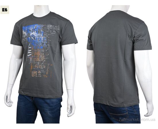 Футболка чоловіча Літо 3707-0057-3 khaki (4 шт. р.сіткаM-2XL) "BIG" недорого оптом від прямого постачальника, зображення 3