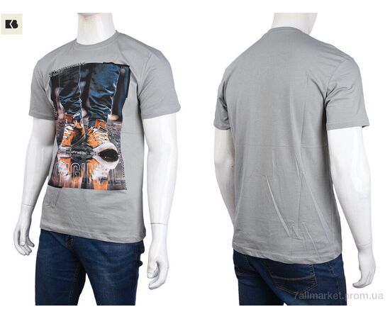 Фотография Футболка мужская Лето 3707-099-3 grey (4 шт. р.сетка M-2XL) "BIG" недорого оптом от прямого поставщика, изображение 3