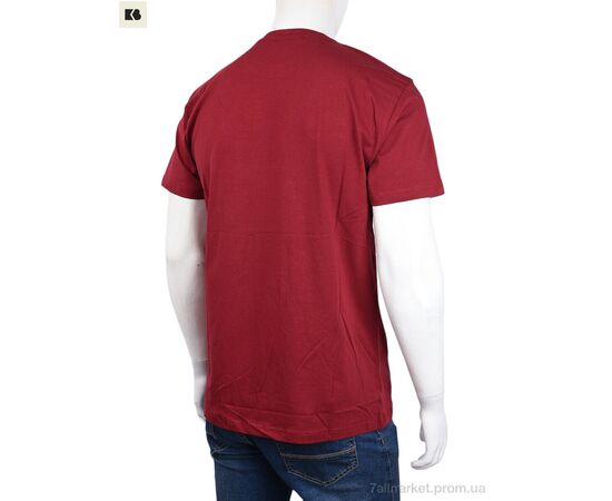 Футболка чоловіча Літо 3707-0095-2 bordo (4 шт. р.сіткаM-2XL) "BIG" недорого оптом від прямого постачальника, зображення 2