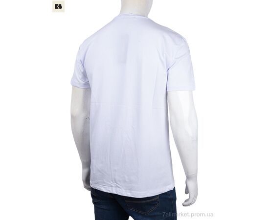 Футболка чоловіча Літо 3707-0095-4 white (4 шт. р.сіткаM-2XL) "BIG" недорого оптом від прямого постачальника, зображення 2