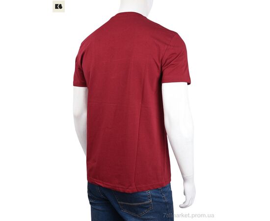 Фотография Футболка мужская Лето 3707-82-5 bordo (4 шт. р.сетка M-2XL) "BIG" недорого оптом от прямого поставщика, изображение 2