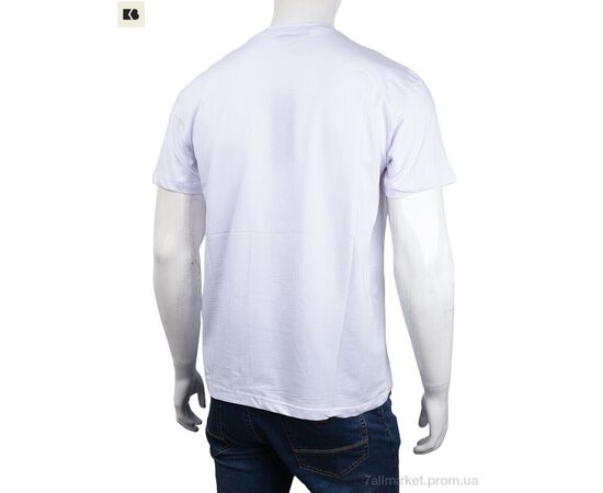 Футболка чоловіча Літо 3707-149 white (4 шт. р.сіткаM-2XL) "BIG" недорого оптом від прямого постачальника, зображення 2