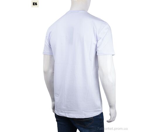 Футболка чоловіча Літо 3707-130 white (4 шт. р.сіткаM-2XL) "BIG" недорого оптом від прямого постачальника, зображення 2