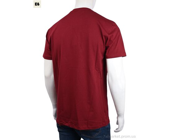 Футболка чоловіча Літо 3707-122-2 bordo (4 шт. р.сіткаM-2XL) "BIG" недорого оптом від прямого постачальника, зображення 2