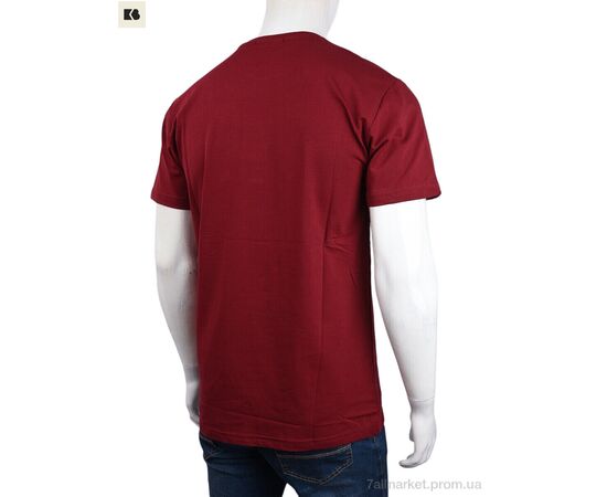 Футболка чоловіча Літо 3707-118 bordo (4 шт. р.сіткаM-2XL) "BIG" недорого оптом від прямого постачальника, зображення 2