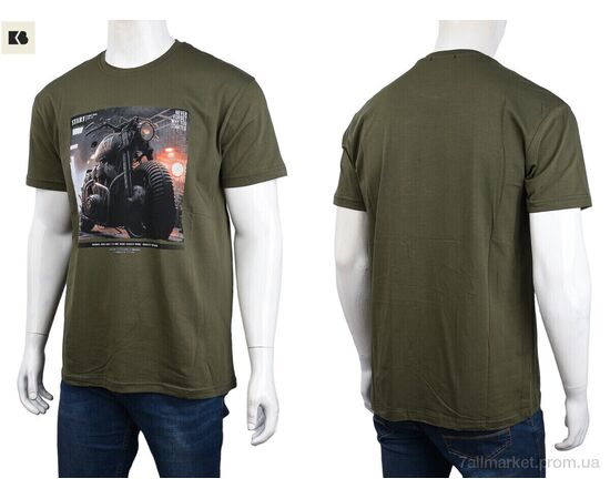Фотография Футболка мужская Лето 3707-093 green (4 шт. р.сетка M-2XL) "BIG" недорого оптом от прямого поставщика, изображение 3