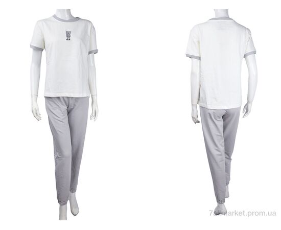 Фотография Женский костюм Лето 3708-3349-2 grey (4 шт. р.сетка S-XL) "Мир" недорого оптом от прямого поставщика, изображение 3