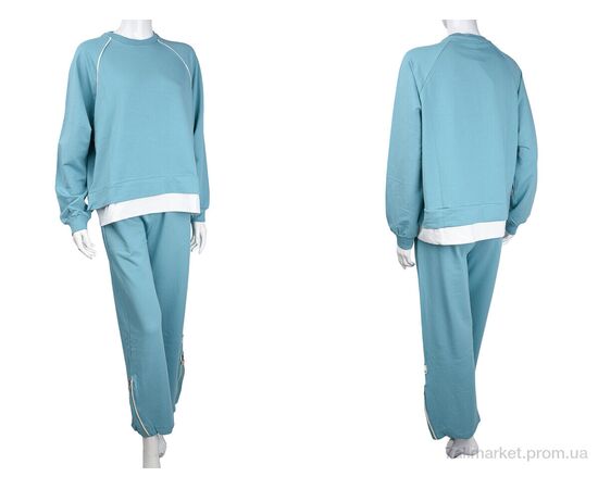 Фотография Женский костюм Весна/осень 3708-4249-1 l.blue (4 шт. р.сетка S-XL) "Мир" недорого оптом от прямого поставщика, изображение 3