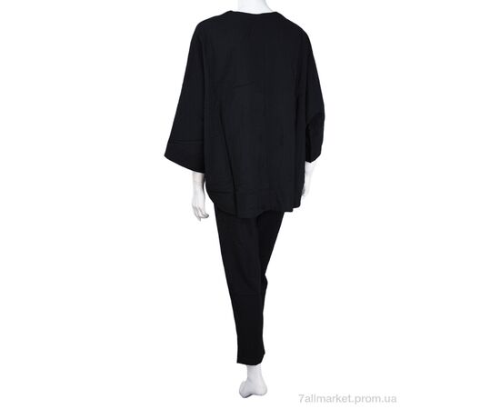 Фотография Женский костюм Лето 3708-60384-1 black (4 шт. р.сетка S-XL) "Мир" недорого оптом от прямого поставщика, изображение 2