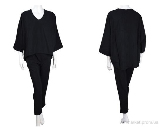 Фотография Женский костюм Лето 3708-60384-1 black (4 шт. р.сетка S-XL) "Мир" недорого оптом от прямого поставщика, изображение 3