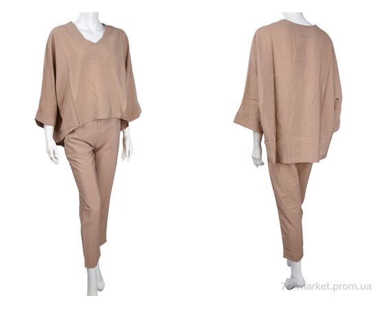 Фотография Женский костюм Лето 3708-60384-2 beige (4 шт. р.сетка S-XL) "Мир" недорого оптом от прямого поставщика, изображение 3