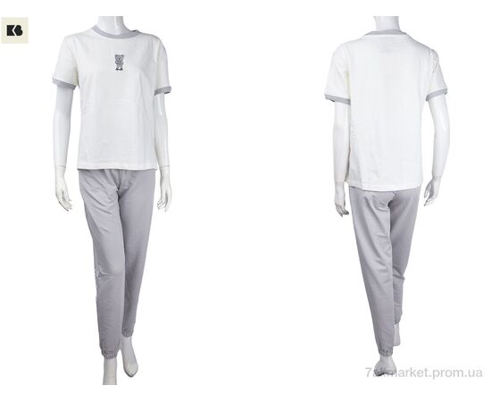 Фотография Женский костюм Лето 3708-3349-2 grey (4 шт. р.сетка S-XL) "BIG" недорого оптом от прямого поставщика, изображение 3