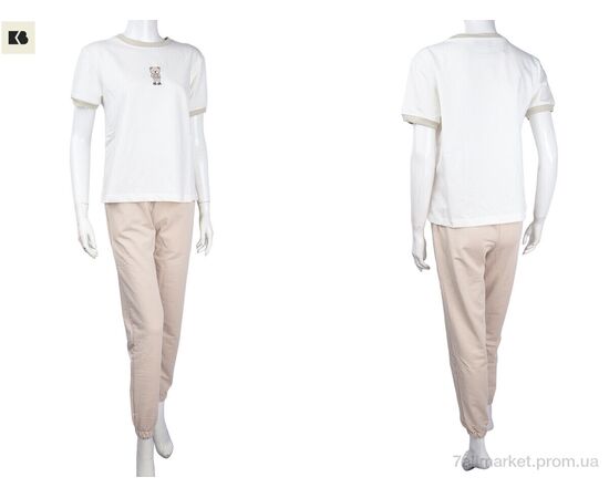 Фотография Женский костюм Лето 3708-3349-3 beige (4 шт. р.сетка S-XL) "BIG" недорого оптом от прямого поставщика, изображение 3