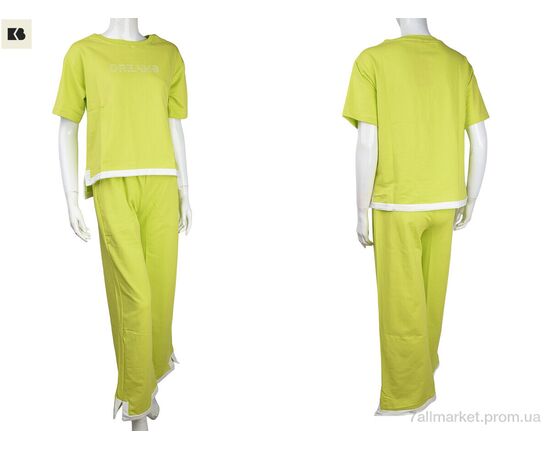 Фотография Женский костюм Лето 3708-3395-1 green (4 шт. р.сетка S-XL) "BIG" недорого оптом от прямого поставщика, изображение 3