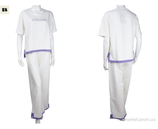 Фотография Женский костюм Лето 3708-3395-2 white (4 шт. р.сетка S-XL) "BIG" недорого оптом от прямого поставщика, изображение 3