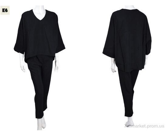 Фотография Женский костюм Лето 3708-60384-1 black (4 шт. р.сетка S-XL) "BIG" недорого оптом от прямого поставщика, изображение 3