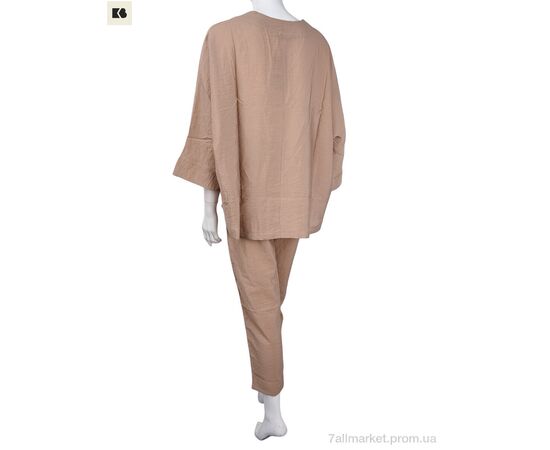 Жіночий костюм Літо 3708-60384-2 beige (4 шт. р.сіткаS-XL) "BIG" недорого оптом від прямого постачальника, зображення 2