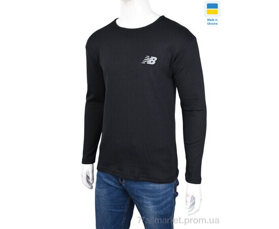 Термобілизна чоловіча Зима Лонгслів 555 black (6 шт. р.сіткаS-3XL) "Textile" недорого оптом від прямого постачальника, зображення 2