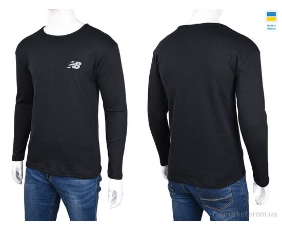 Термобілизна чоловіча Зима Лонгслів 555 black (6 шт. р.сіткаS-3XL) "Textile" недорого оптом від прямого постачальника, зображення 4