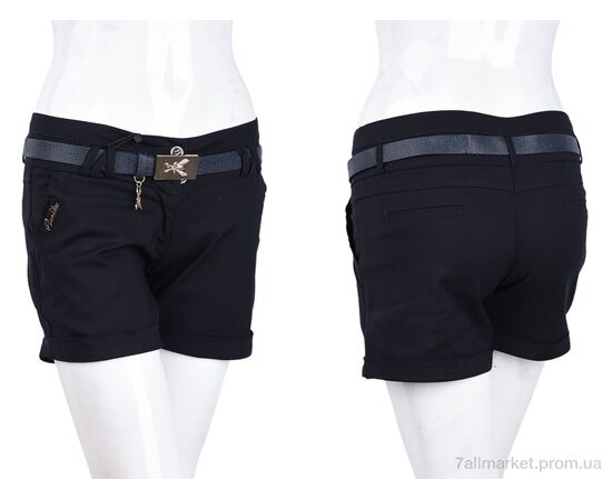 Фотография Шорты женские Весна/осень 2458-1 navy (08999) (6 шт. р.сетка 25-30) "Obuvok" недорого оптом от прямого поставщика, изображение 3