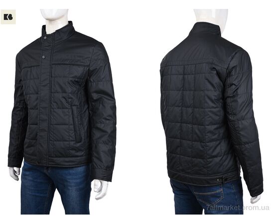 Куртка чоловіча Весна/осінь 3774-A802 black (5 шт. р.сітка48-56) "BIG" недорого оптом від прямого постачальника, зображення 3
