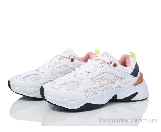 Фотография Кроссовки женские модные Весна/осень HD47-1898-2 white-pink (8 пар р.36-41) "Violeta" недорого оптом от прямого поставщика, изображение 2