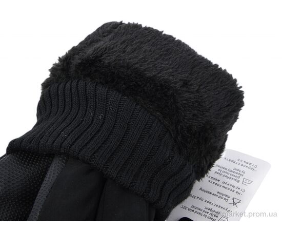 Чоловічі рукавиці Зима M2 black  хутро сенсор (12 шт. р.сітка11-13) "KUINH" недорого оптом від прямого постачальника, зображення 3