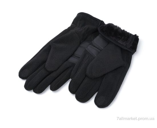Чоловічі рукавиці Зима 24003 хутро сенсор black (12 шт. р.сітка11-13) "KUINH" недорого оптом від прямого постачальника, зображення 2
