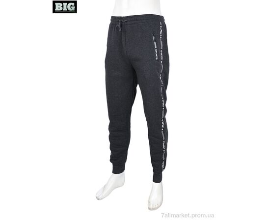 Спортивні штани чоловічі Зима 6121-144 mix (12 шт. р.сіткаL-3XL) "BIG" недорого оптом від прямого постачальника, зображення 2