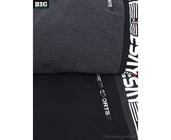 Спортивні штани чоловічі Зима 6124-144 mix (12 шт. р.сіткаL-3XL) "BIG" недорого оптом від прямого постачальника, зображення 4