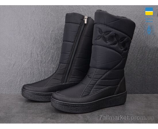 Чоботи жіночі зручні Зима Paolla 250 чорний (8 пар р.37-42) "Lvovbaza" недорого оптом від прямого постачальника, зображення 2
