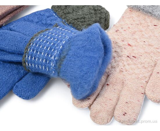 Рукавички для дітей Зима W23 підліток mix (12 шт. р.сітка8-10) "TUZZI" недорого оптом від прямого постачальника, зображення 2