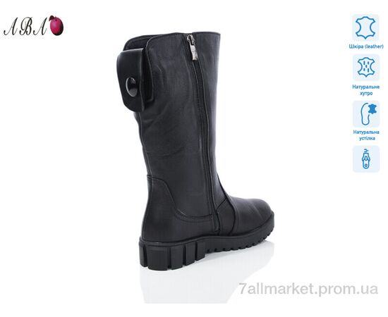 Чоботи жіночі зручні Зима 436 black (7 пар р.37-42) "Aba" недорого оптом від прямого постачальника, зображення 2