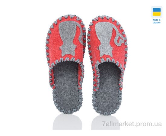 Фотография Тапки женские для дома Весна/осень 276W червоний (9 пар р.36-41) "Active" недорого оптом от прямого поставщика, изображение 2