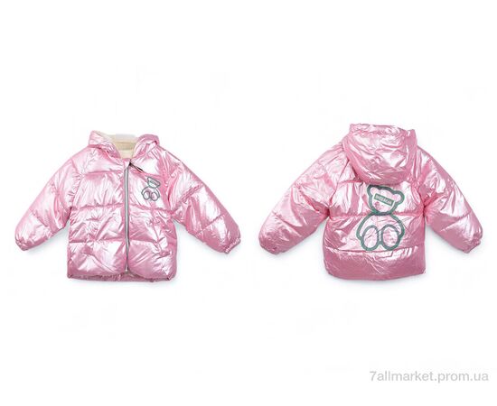 Фотография Куртка детская Весна/осень 3791-14 pink (5 шт. р.сетка 100-140) "Мир" недорого оптом от прямого поставщика, изображение 3