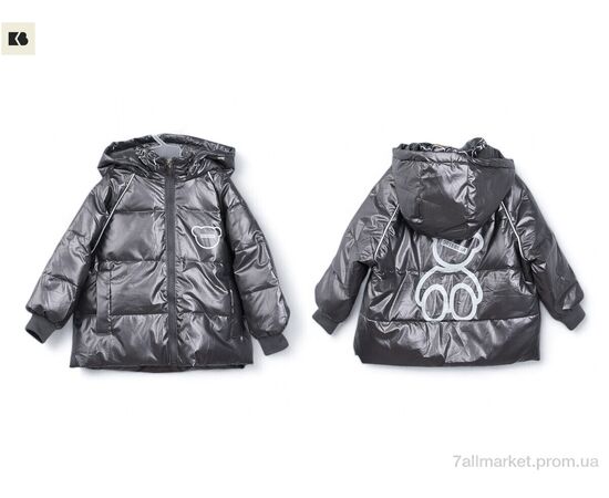 Фотография Куртка детская Весна/осень 3791-9 grey (5 шт. р.сетка 100-140) "BIG" недорого оптом от прямого поставщика, изображение 3