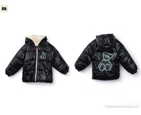 Фотография Куртка детская Весна/осень 3791-10 black (5 шт. р.сетка 100-140) "BIG" недорого оптом от прямого поставщика, изображение 3