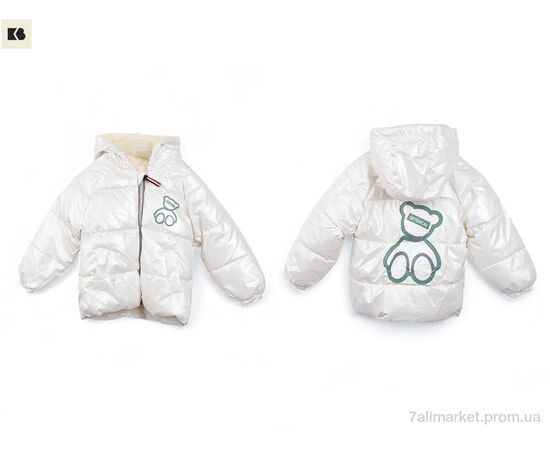 Фотография Куртка детская Весна/осень 3791-11 white (5 шт. р.сетка 100-140) "BIG" недорого оптом от прямого поставщика, изображение 3