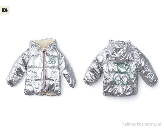 Фотография Куртка детская Весна/осень 3791-13 silver (5 шт. р.сетка 100-140) "BIG" недорого оптом от прямого поставщика, изображение 3