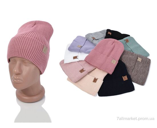 Жіноча шапка Зима 30-03 mix (5 шт. р.сіткаOne size) "TUZZI" недорого оптом від прямого постачальника, зображення 2