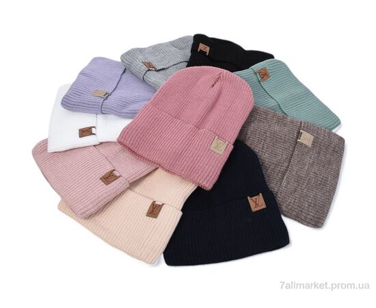 Жіноча шапка Зима 30-03 mix (5 шт. р.сіткаOne size) "TUZZI" недорого оптом від прямого постачальника, зображення 4