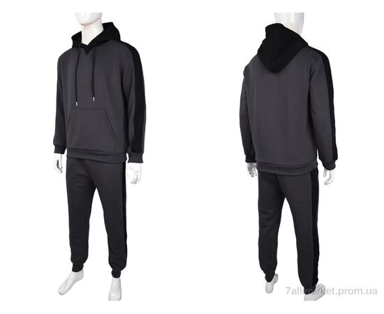 Спортивний костюм чоловічий Весна/осінь 3838-12-2 grey (5 шт. р.сіткаL-4XL) "Мир" недорого оптом від прямого постачальника, зображення 3